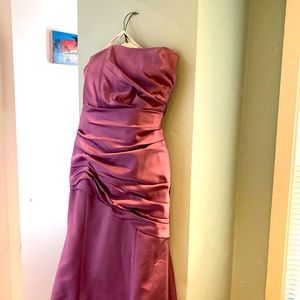 Purple Satin Dress